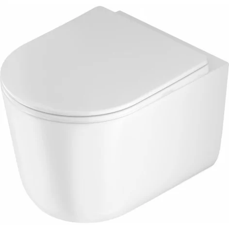 5907650827771 DEANTE Jasmin Miska WC Wisząca z Deską Bezkołnierzowa Biała CDJD6ZPW Miski WC Stelaże Podtynkowe