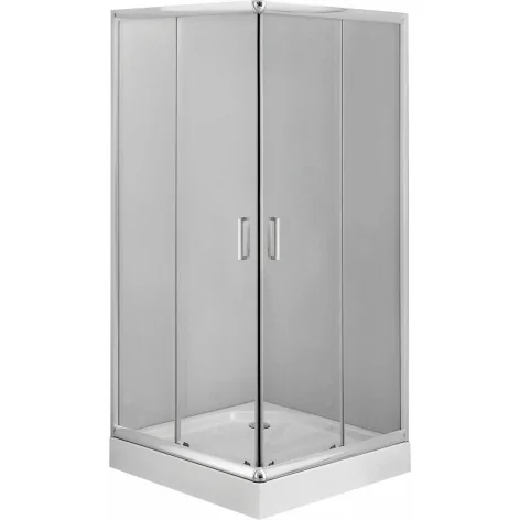5908212008713 DEANTE Funkia Kabina Prysznicowa Kwadratowa 90 cm Chrom + Szkło Transparentne KYC_041K