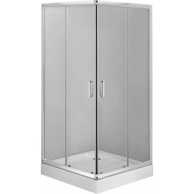 5908212008713 DEANTE Funkia Kabina Prysznicowa Kwadratowa 90 cm Chrom + Szkło Transparentne KYC_041K