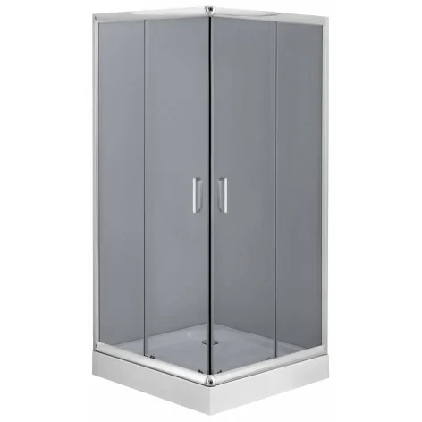 5908212008751 DEANTE Funkia Kabina Prysznicowa Kwadratowa 90 cm Chrom + Szkło Grafitowe KYC_441K