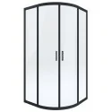 5908212090312 DEANTE Funkia Kabina Prysznicowa Półokrągła 90x90 cm Nero + Szkło Transparentne KYP_N51K