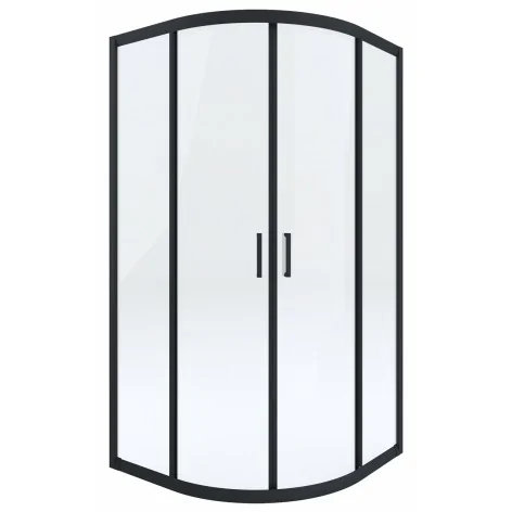 5908212090312 DEANTE Funkia Kabina Prysznicowa Półokrągła 90x90 cm Nero + Szkło Transparentne KYP_N51K