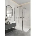 5907650813255 DEANTE Kerria Plus Panel Ruchomy do Kabin Chrom + Szkło Transparentne KTSX072P