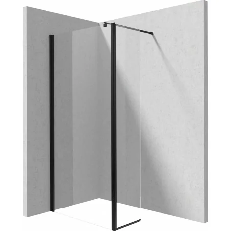 5907650813262 DEANTE Kerria Plus Panel Ruchomy do Kabin Nero + Szkło Transparentne KTSXN72P