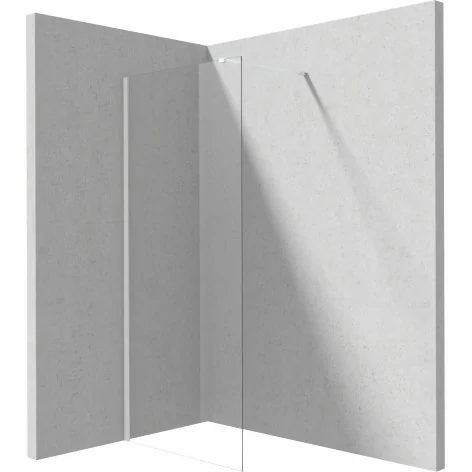 5907650849346 DEANTE Prizma Ścianka Prysznicowa Walk-in 80 cm Bianco + Szkło Transparentne KTJ_A38P