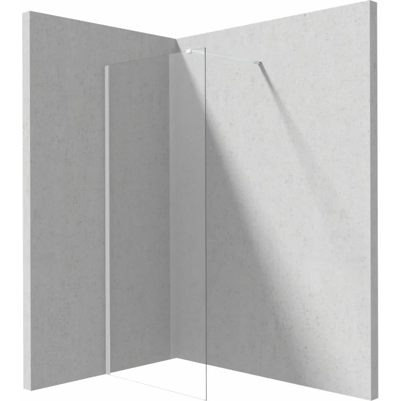 5907650849346 DEANTE Prizma Ścianka Prysznicowa Walk-in 80 cm Bianco + Szkło Transparentne KTJ_A38P