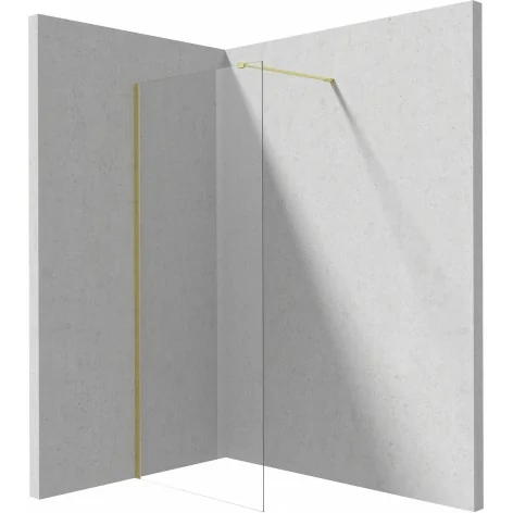 5907650839316 DEANTE Prizma Ścianka Prysznicowa Walk-in 80 cm Złoto Szczotkowane + Szkło Transparentne KTJ_R38P