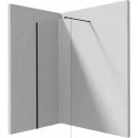 5907650839453 DEANTE Prizma Ścianka Prysznicowa Walk-in 80 cm Nero + Szkło Transparentne KTJ_N38P