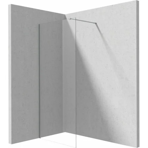 5907650839415 DEANTE Prizma Ścianka Prysznicowa Walk-in 80 cm Stal Szczotkowana + Szkło Transparentne KTJ_F38P