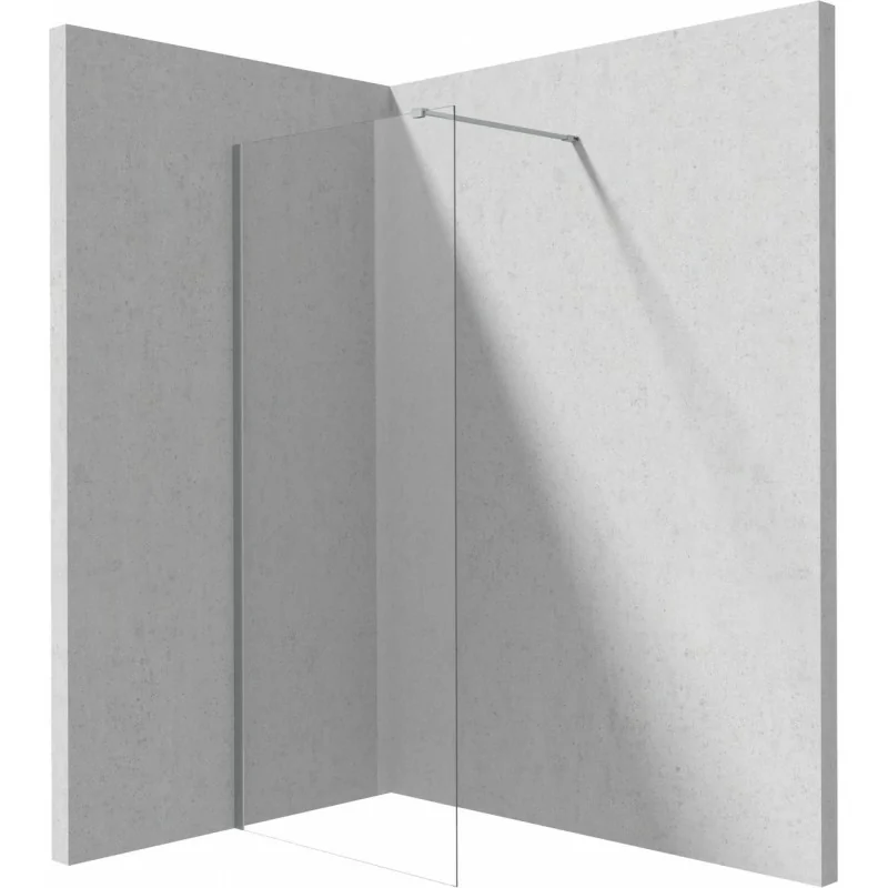 5907650839415 DEANTE Prizma Ścianka Prysznicowa Walk-in 80 cm Stal Szczotkowana + Szkło Transparentne KTJ_F38P