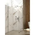 5907650839415 DEANTE Prizma Ścianka Prysznicowa Walk-in 80 cm Stal Szczotkowana + Szkło Transparentne KTJ_F38P