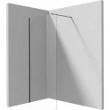 5907650839439 DEANTE Prizma Ścianka Prysznicowa Walk-in 80 cm Titanium + Szkło Transparentne KTJ_D38P