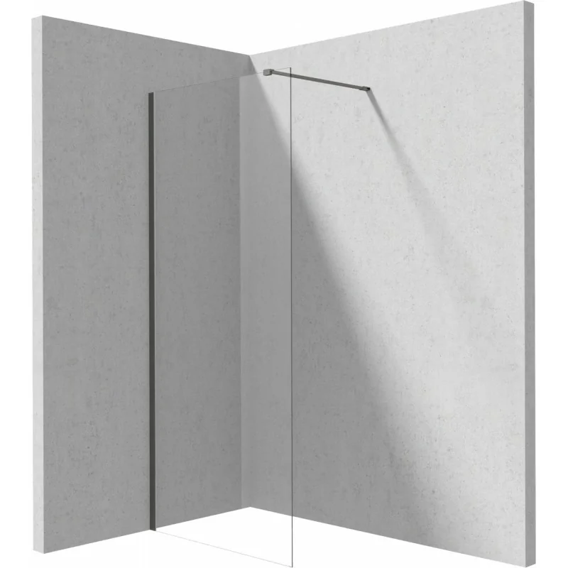 5907650839439 DEANTE Prizma Ścianka Prysznicowa Walk-in 80 cm Titanium + Szkło Transparentne KTJ_D38P