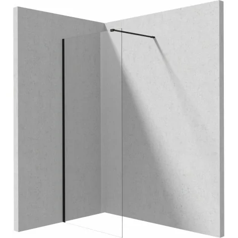 5907650839460 DEANTE Prizma Ścianka Prysznicowa Walk-in 90 cm Nero + Szkło Transparentne KTJ_N39P