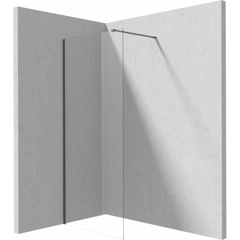 5907650839446 DEANTE Prizma Ścianka Prysznicowa Walk-in 90 cm Titanium + Szkło Transparentne KTJ_D39P