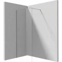 5907650839422 DEANTE Prizma Ścianka Prysznicowa Walk-in 90 cm Stal Szczotkowana + Szkło Transparentne KTJ_F39P