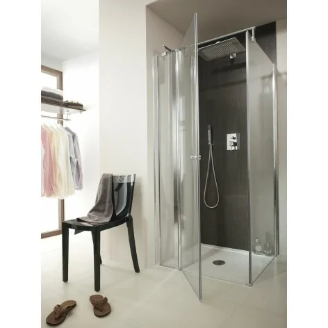 5908212066447 DEANTE Cubic Kabina Prysznicowa Kwadratowa 90 cm Chrom + Szkło Transparentne KTI_043P
