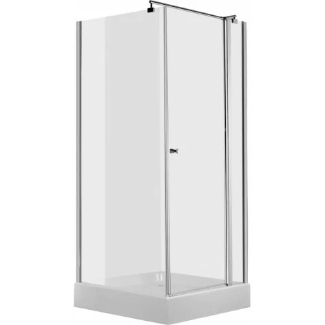 5908212066447 DEANTE Cubic Kabina Prysznicowa Kwadratowa 90 cm Chrom + Szkło Transparentne KTI_043P