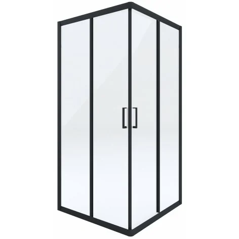 5908212090350 DEANTE Funkia Kabina Prysznicowa Kwadratowa 80x80 cm Nero + Szkło Transparentne KYC_N42K