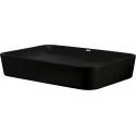 5907650874652 DEANTE Tess Umywalka Ceramiczna Nablatowa - 60x40 cm Nero Czarna CDS_NU6S Czarny mat