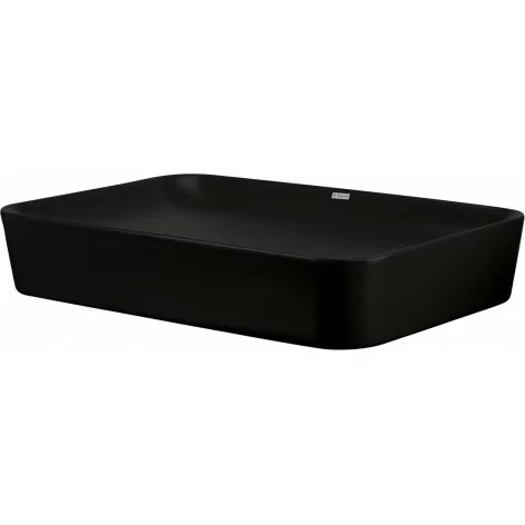 5907650874652 DEANTE Tess Umywalka Ceramiczna Nablatowa - 60x40 cm Nero Czarna CDS_NU6S Czarny mat