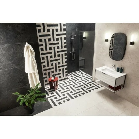 5900199231320 DOMINO Sklep płytki Tubądzin Vanilla White STR Gres Rekt. Mat. 119,8x119,8 120x120 PP-03-808-1198-1198-1-013