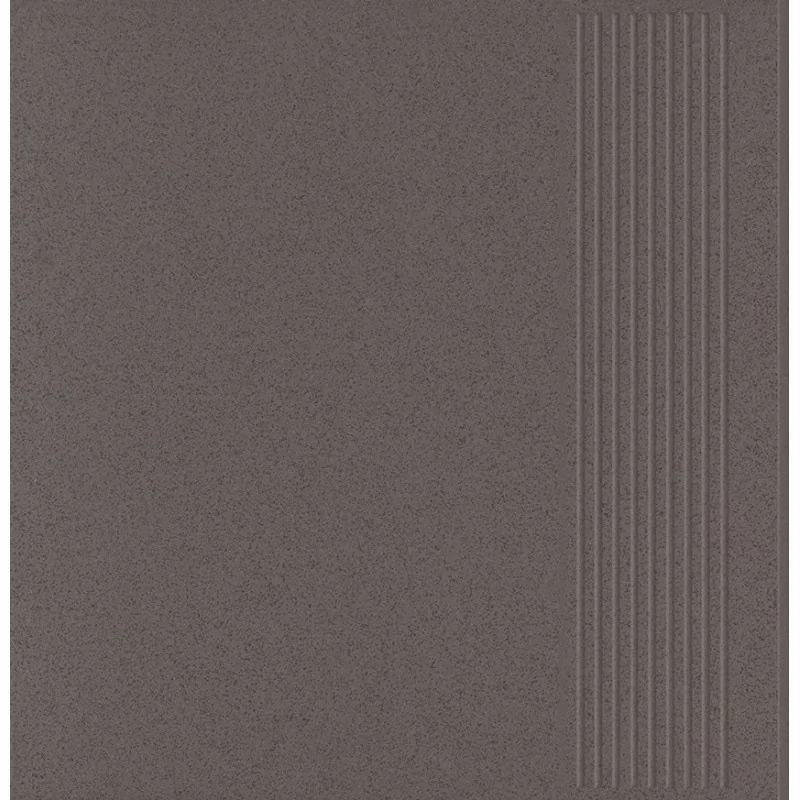 5902610560460 PARADYŻ Salti Grey Stopnica Prosta Gres Impregnowany Sół-Pieprz Mat. 6,5mm 30x30 Q---300X300-1-SALT.GRST-I
