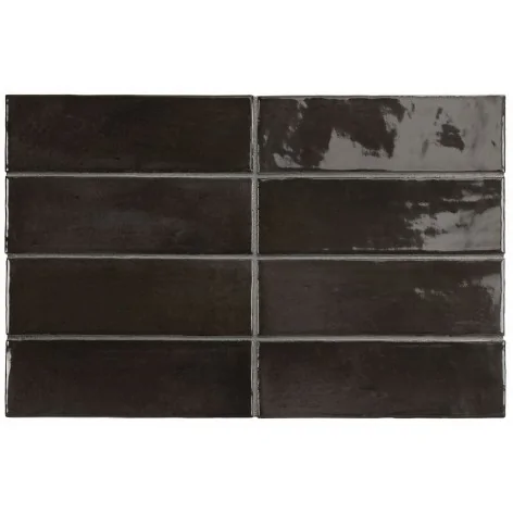 Sklep Płytki Flizy Cegiełki EQUIPE Coco Black Hat Gloss EQ 27991 Płytka Cegiełka Połysk 5x15