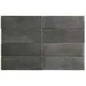 Sklep flizy Płytki cegiełki EQUIPE Coco Black Hat Matt EQ 27982 Płytka Cegiełka Matowa 5x15 czarny mat