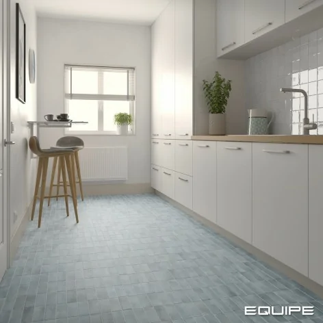 Sklep Płytki Flizy Cegiełki EQUIPE Coco Blue Grass Matt EQ 27979 Płytka Cegiełka Matowa 5x15 niebieska matowa