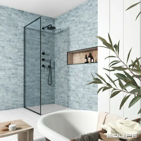 Sklep Płytki Flizy Cegiełki EQUIPE Coco Blue Grass Matt EQ 27979 Płytka Cegiełka Matowa 5x15 niebieska matowa