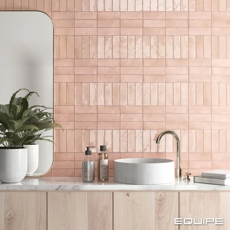 Sklep Flizy Płytki Różowe cegiełki EQUIPE Coco Pink Orchard Matt EQ 27978 Płytka Cegiełka Matowa 5x15