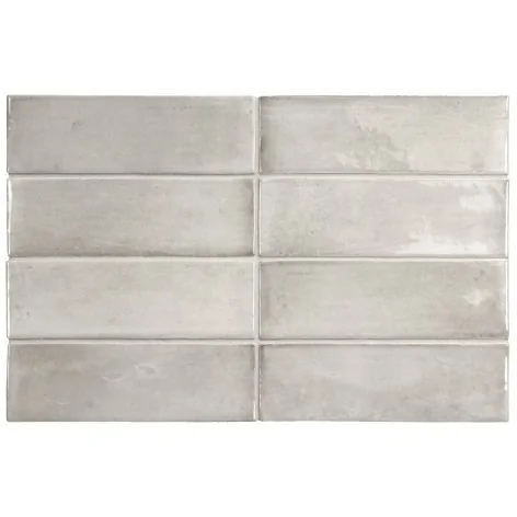 Sklep płytki flizy szara cegiełka EQUIPE Coco Amber Grey Gloss EQ 27990 Płytka Cegiełka Połysk 5x15