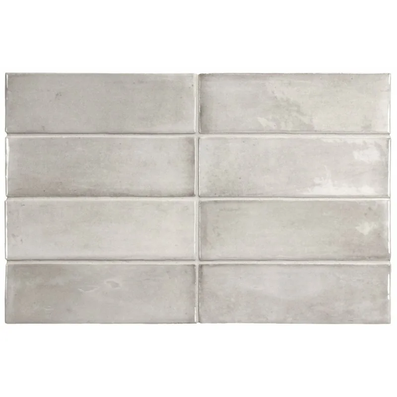 Sklep płytki flizy szara cegiełka EQUIPE Coco Amber Grey Gloss EQ 27990 Płytka Cegiełka Połysk 5x15