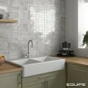 Sklep płytki flizy szara cegiełka EQUIPE Coco Amber Grey Gloss EQ 27990 Płytka Cegiełka Połysk 5x15