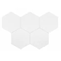 8435081406472 Sklep Płytki Flizy Białe EQUIPE Coimbra White EQ 30631 Płytka Heksagonalna Mat. 17,5x20