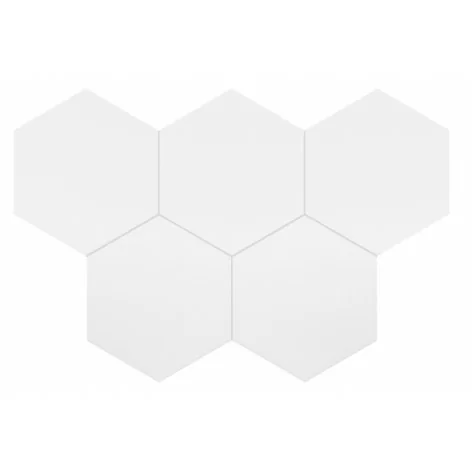 8435081406472 Sklep Płytki Flizy Białe EQUIPE Coimbra White EQ 30631 Płytka Heksagonalna Mat. 17,5x20