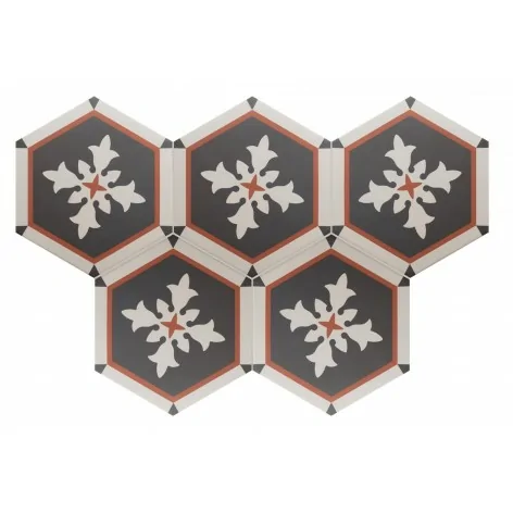 8435081406724 sklep płytki flizy EQUIPE Coimbra Aveiro EQ 30657 Płytka Heksagonalna Dekor Mat. 17,5x20