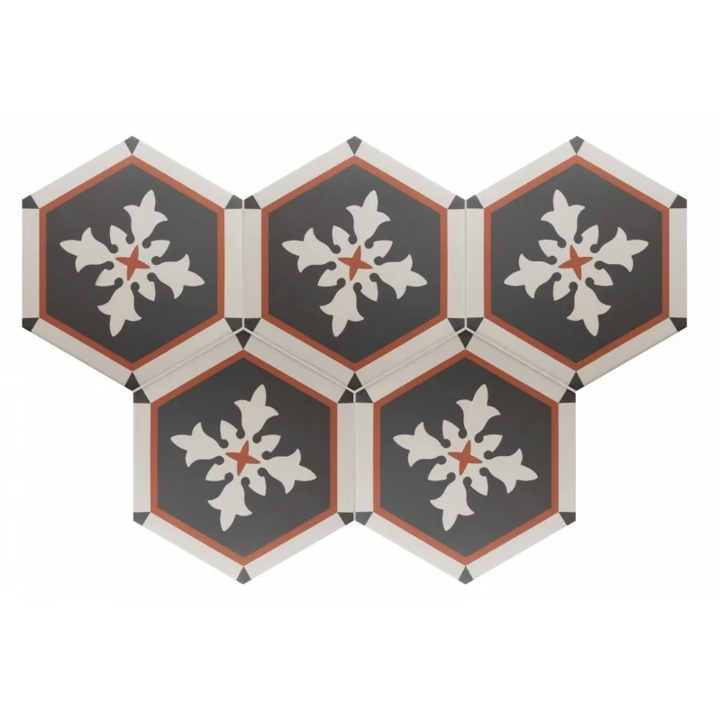 8435081406724 sklep płytki flizy EQUIPE Coimbra Aveiro EQ 30657 Płytka Heksagonalna Dekor Mat. 17,5x20