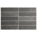 8435404950460 sklep płytki EQUIPE Argile Dark EQ 27565 Płytka Uniwersalna Cegiełka Matowa 6x24,6 czarna cegiełka