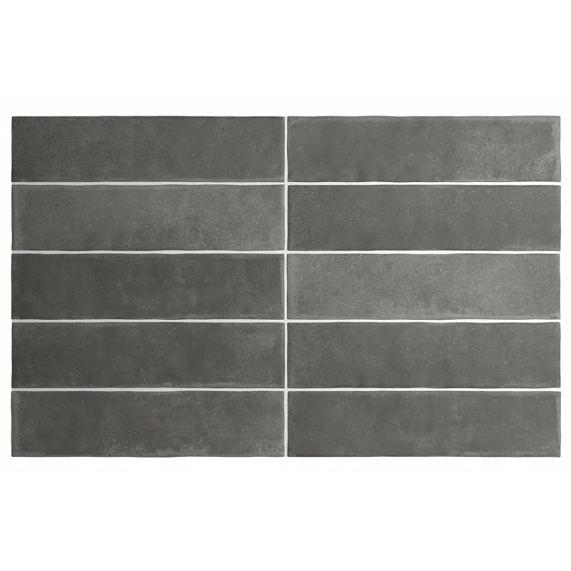 8435404950460 sklep płytki EQUIPE Argile Dark EQ 27565 Płytka Uniwersalna Cegiełka Matowa 6x24,6 czarna cegiełka