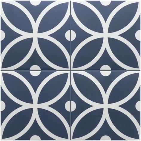 8435081407424 sklep płytki terakota EQUIPE Rivoli Bergen Azul EQ 30725 Płytka Patchwork Dekor Mat. 20x20
