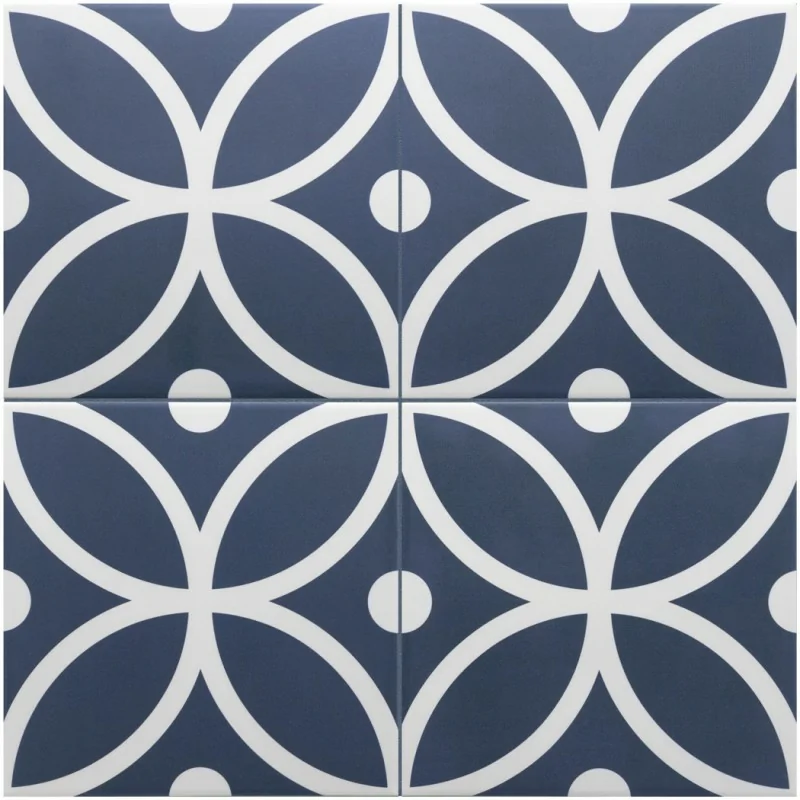 8435081407424 sklep płytki terakota EQUIPE Rivoli Bergen Azul EQ 30725 Płytka Patchwork Dekor Mat. 20x20