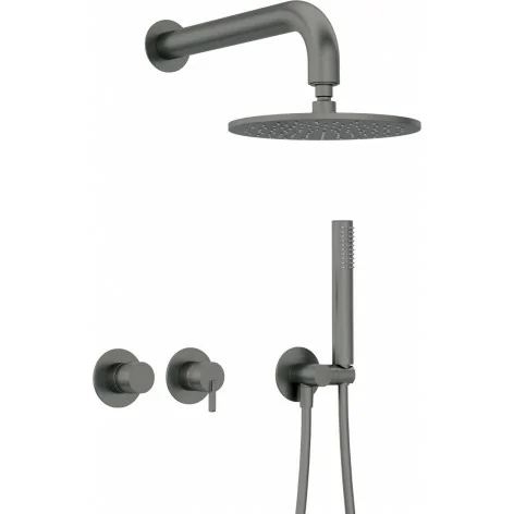 5907650866268 DEANTE Silia Zestaw Prysznicowy Podtynkowy z Głowicą Prysznicową - z Baterią Poziomą Titanium NQS_D0YK