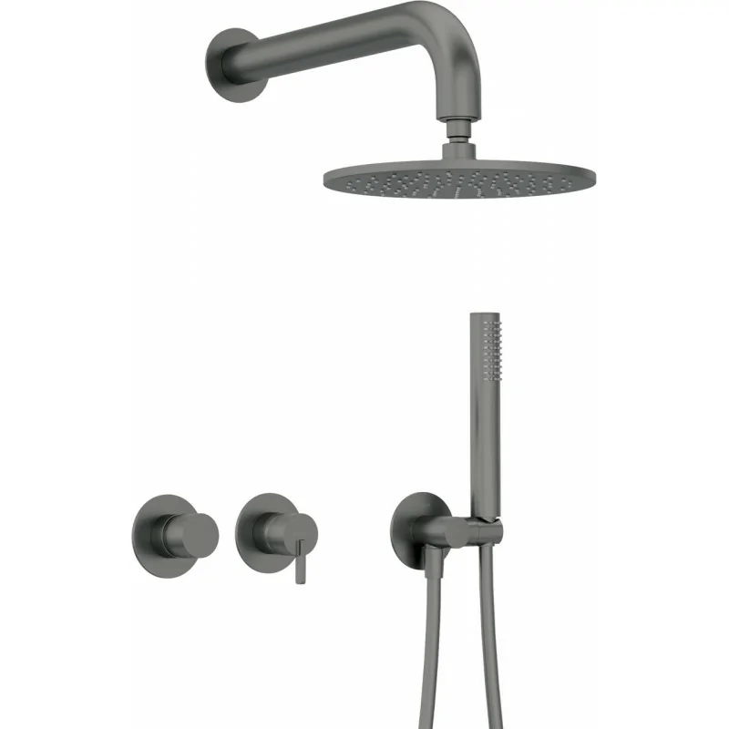 5907650866268 DEANTE Silia Zestaw Prysznicowy Podtynkowy z Głowicą Prysznicową - z Baterią Poziomą Titanium NQS_D0YK