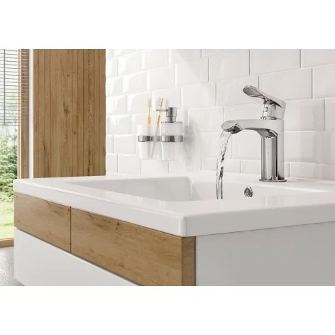 CDI 6U6M 5908212022429 DEANTE Floks Umywalka Ceramiczna Wpuszczana z Miejscem na Baterię - 60 cm Biała CDI_6U6M