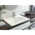 CDI 6U6M 5908212022429 DEANTE Floks Umywalka Ceramiczna Wpuszczana z Miejscem na Baterię - 60 cm Biała CDI_6U6M