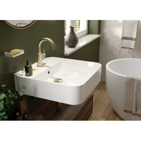 CDY 6U5W 5907650813194 DEANTE Hiacynt New Umywalka Ceramiczna Nablatowa/ścienna z Miejscem na Baterię Biała CDY_6U5W