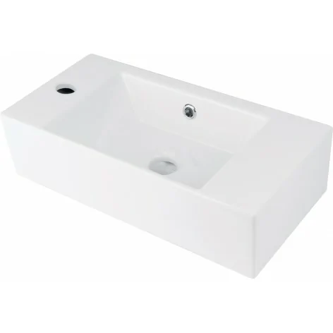 CDY 6U2L 5907650839224 DEANTE Hiacynt New Umywalka Ceramiczna Nablatowa z Miejscem na Baterię - Lewa Biała CDY_6U2L