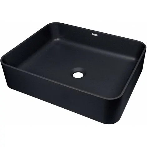 CQT NU5S 5907650866480 DEANTE Temisto Umywalka Granitowa Nablatowa Nero Czarna CQT_NU5S